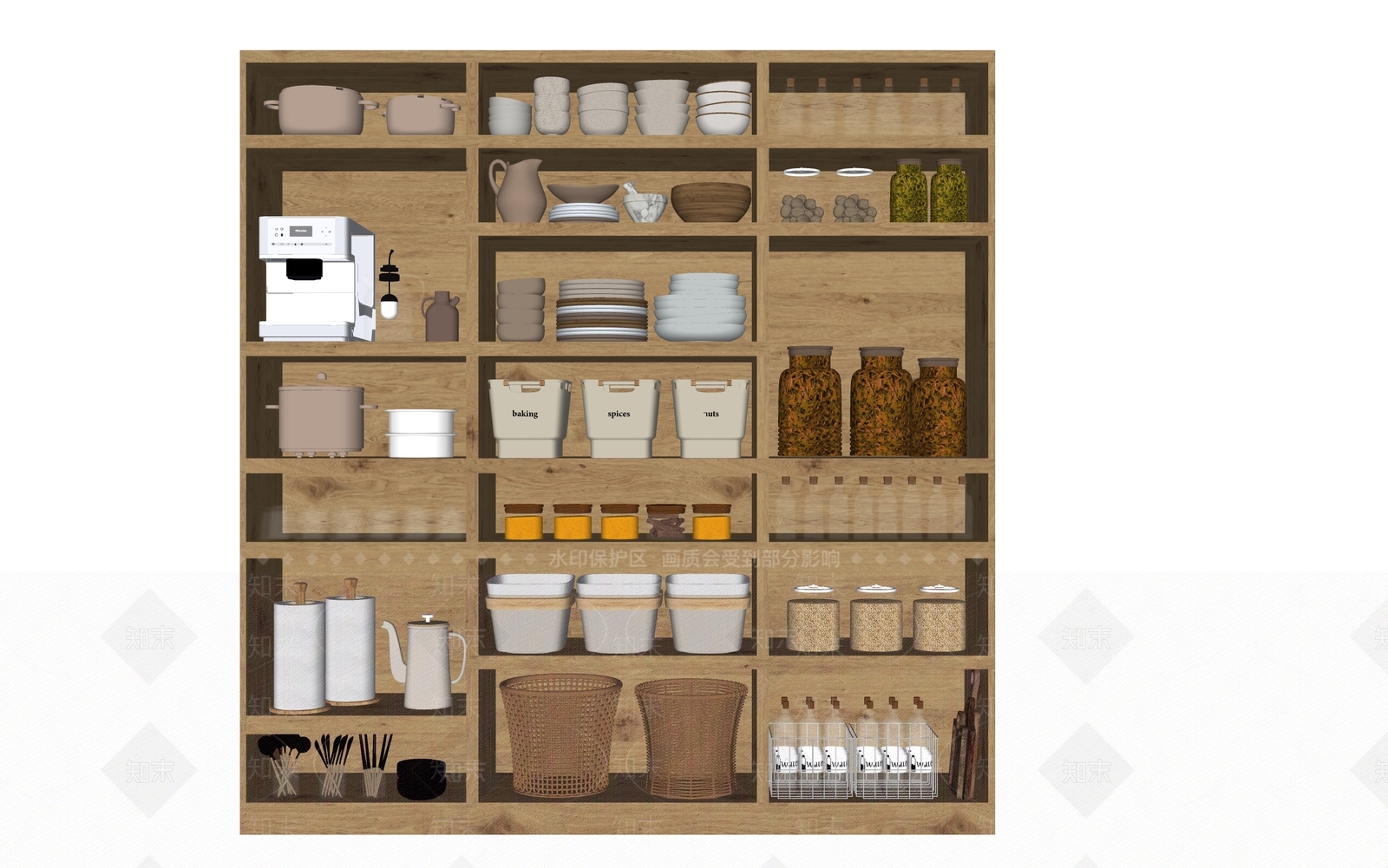 厨房用品SU模型下载【ID:1126371288】