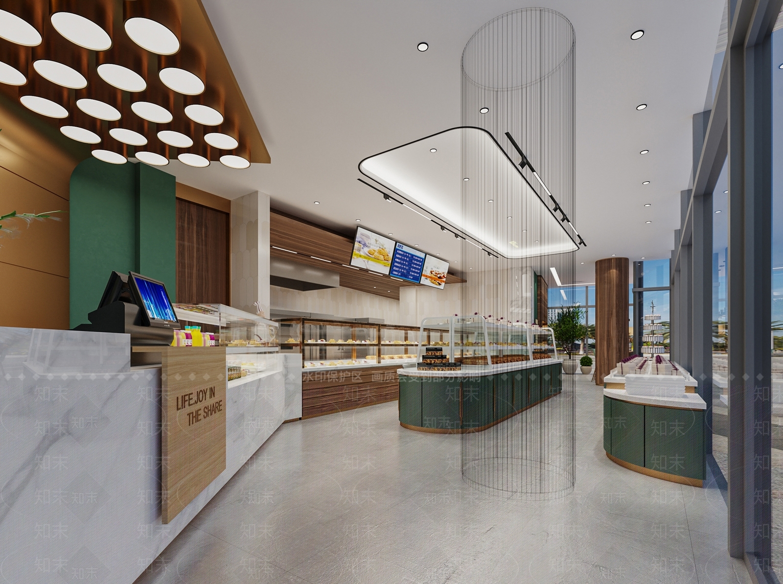 现代甜品面包店3D模型下载【ID:1126372464】