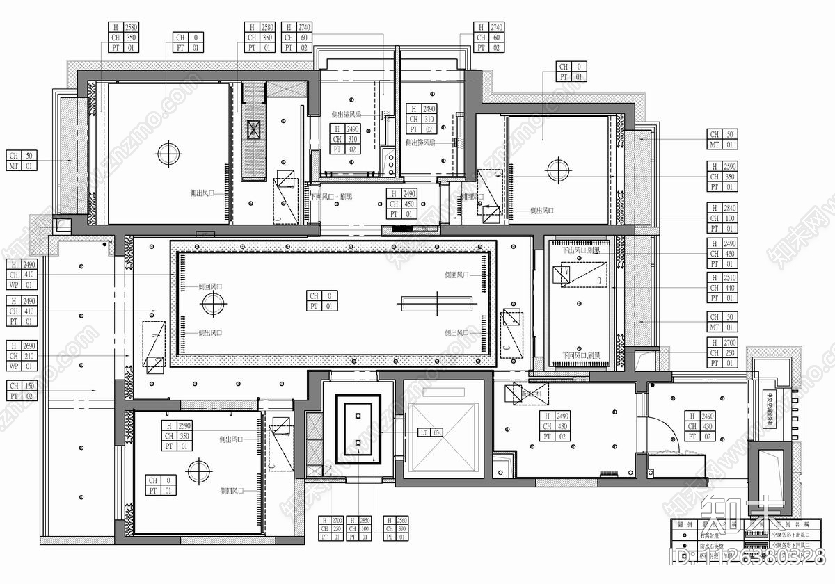 160㎡大平层CADcad施工图下载【ID:1126380328】