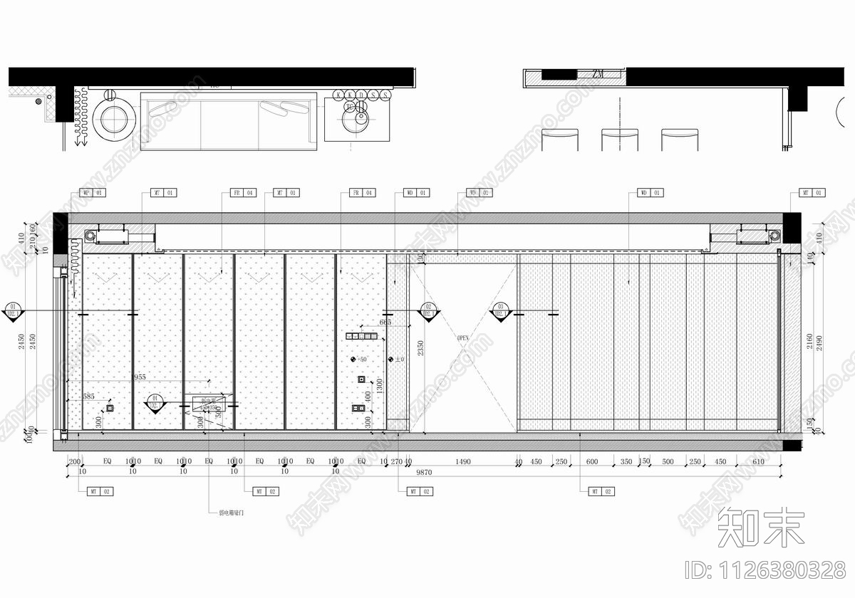 160㎡大平层CADcad施工图下载【ID:1126380328】