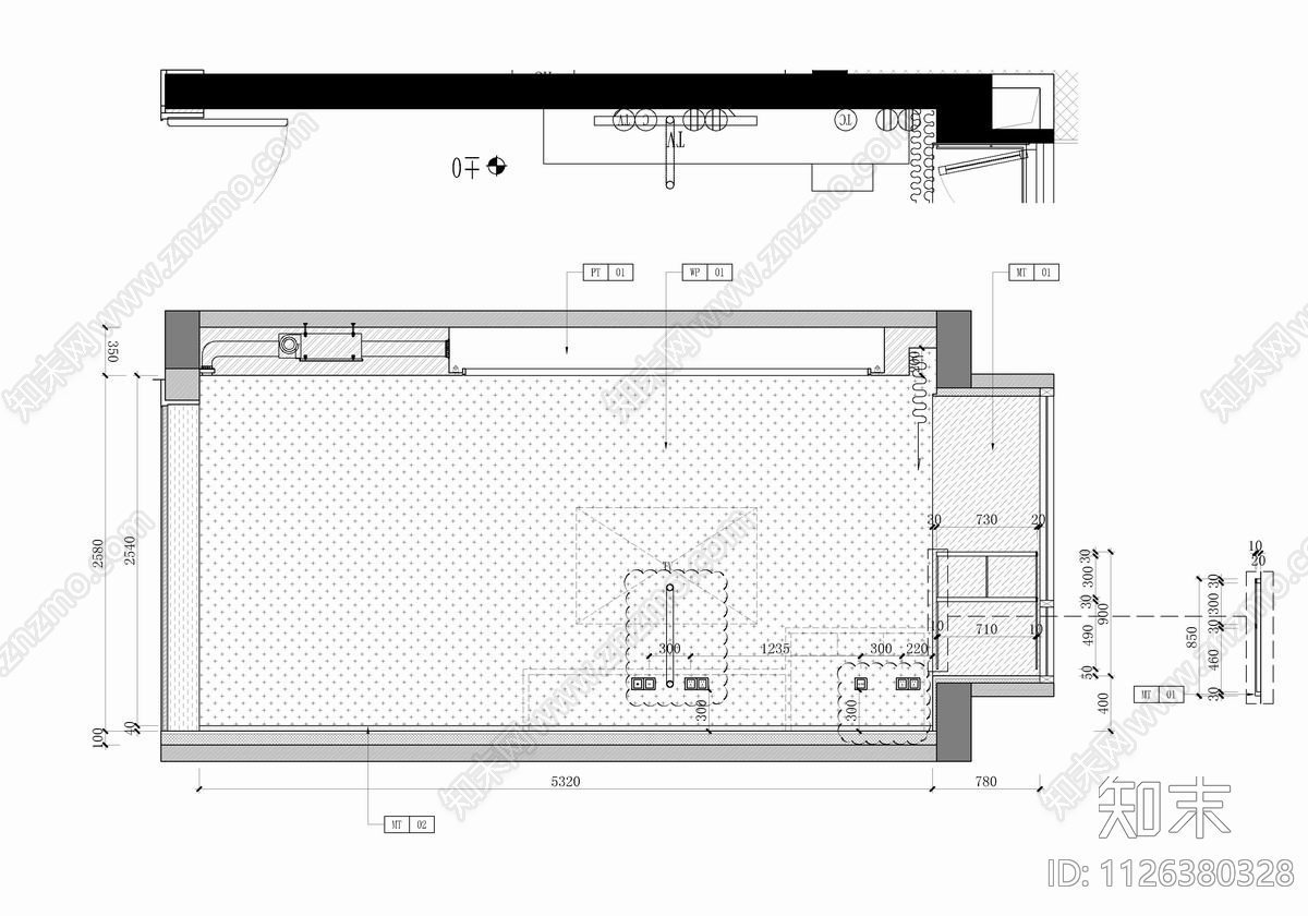 160㎡大平层CADcad施工图下载【ID:1126380328】