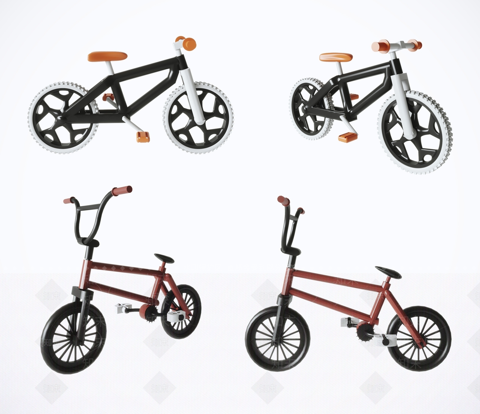 儿童自行车3D模型下载【ID:1126393318】