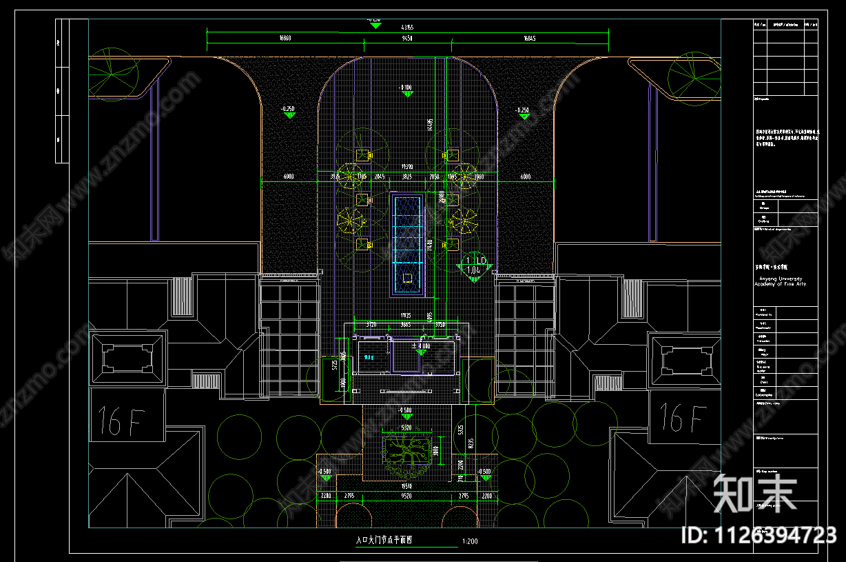 新中式居住区景观cad施工图下载【ID:1126394723】