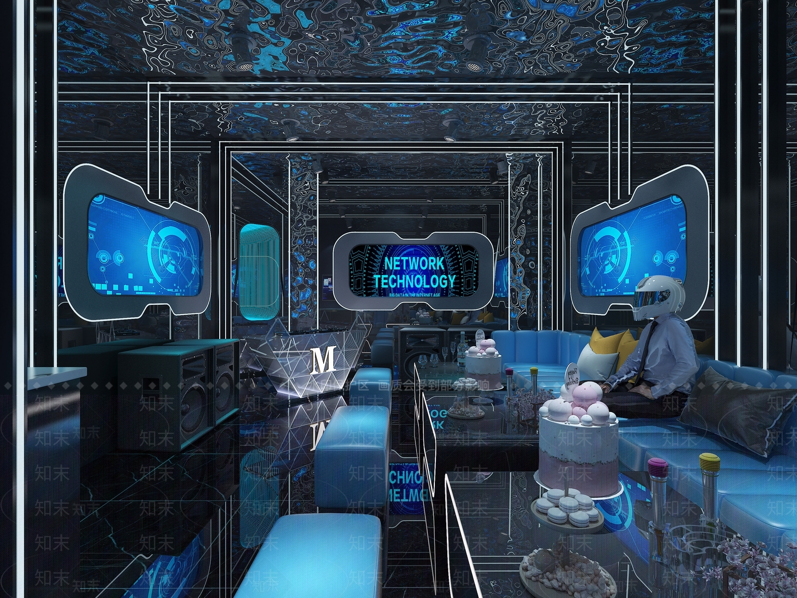 现代KTV包厢3D模型下载【ID:1126398364】