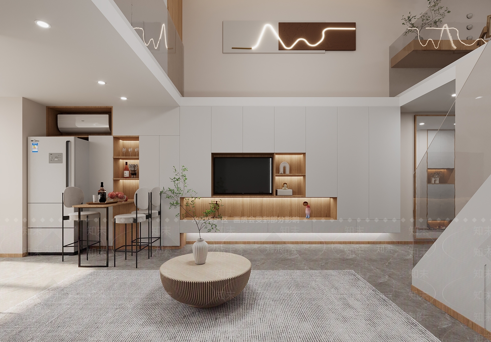 现代loft公寓3D模型下载【ID:1126399397】