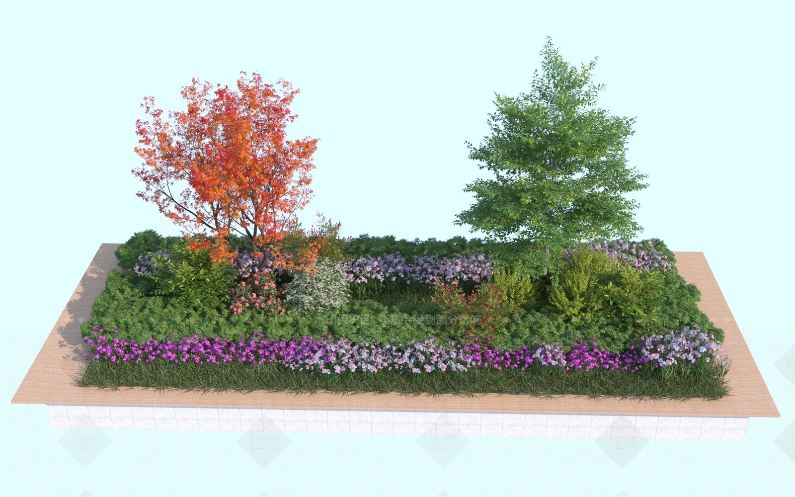 花坛3D模型下载【ID:1126405013】