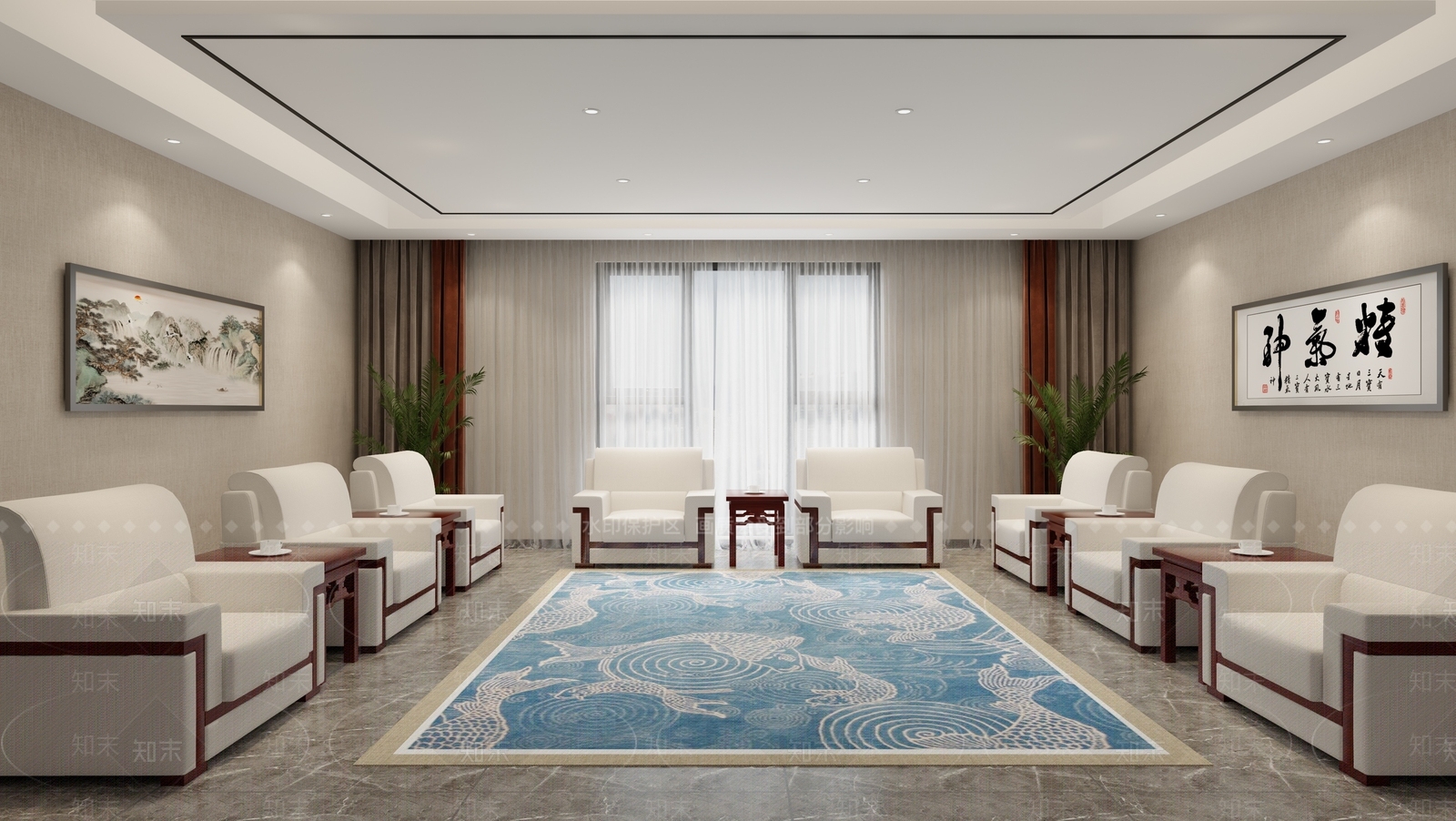 现代贵宾接待室3D模型下载【ID:1126406702】