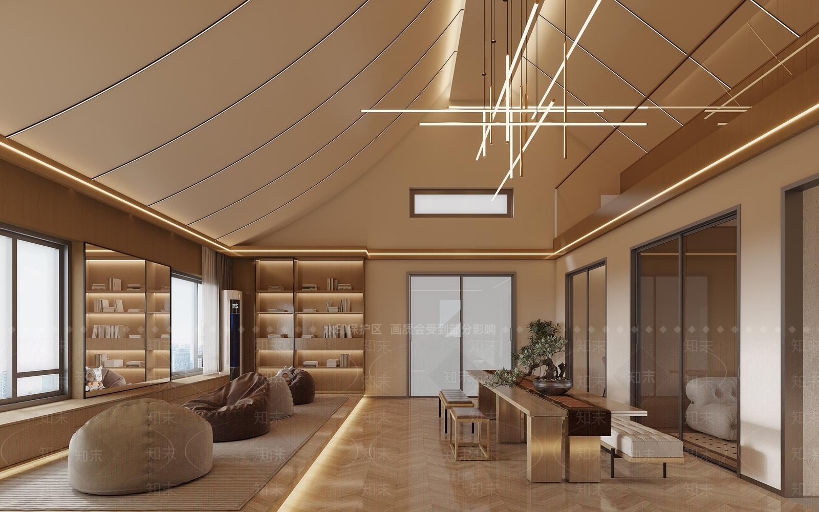 现代娱乐室活动室3D模型下载【ID:1126417979】_知末3d模型网