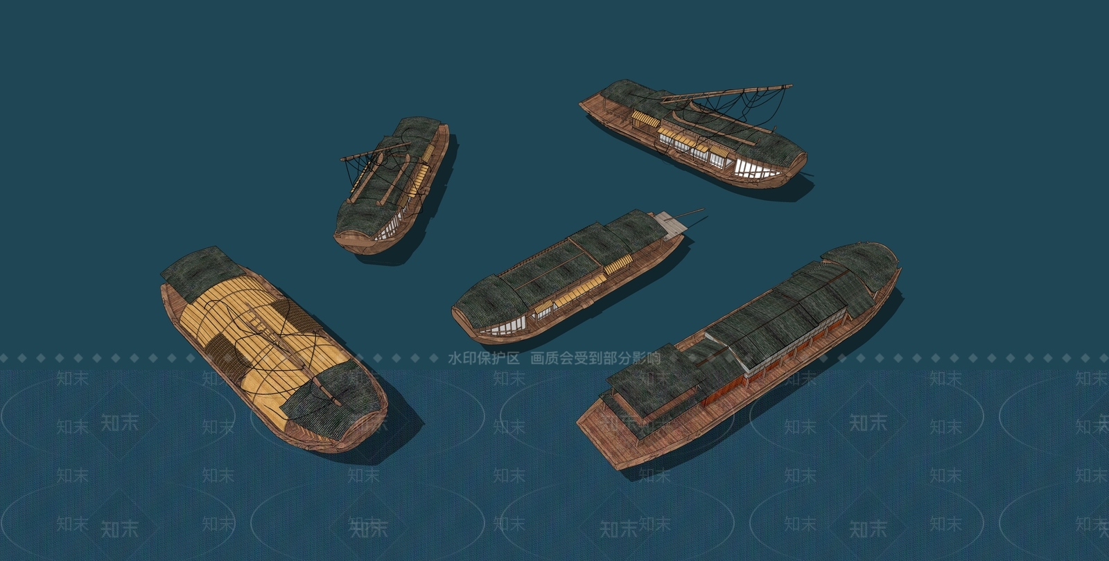 渔船SU模型下载【ID:1126429442】