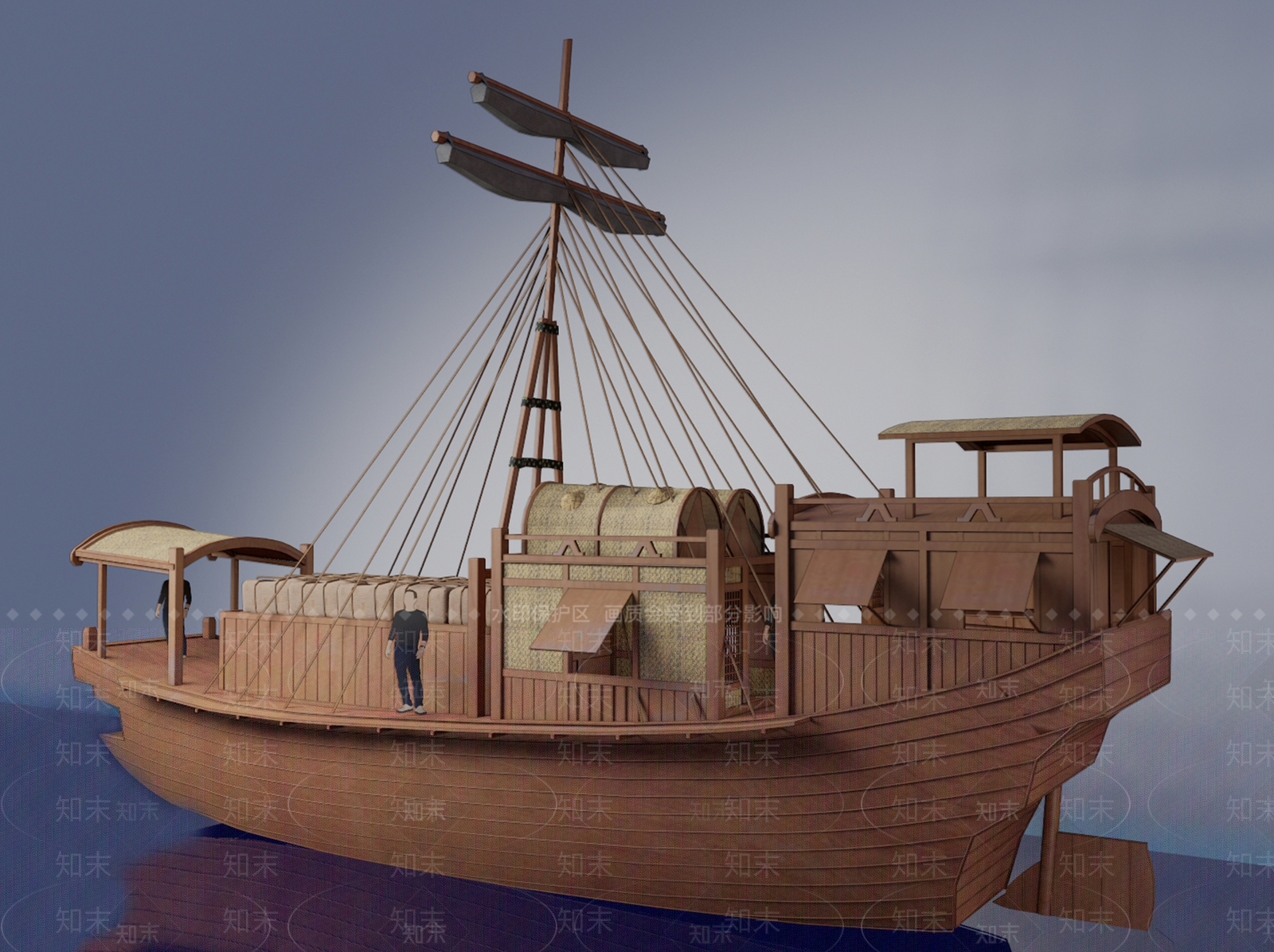古代船SU模型下载【ID:1126441637】