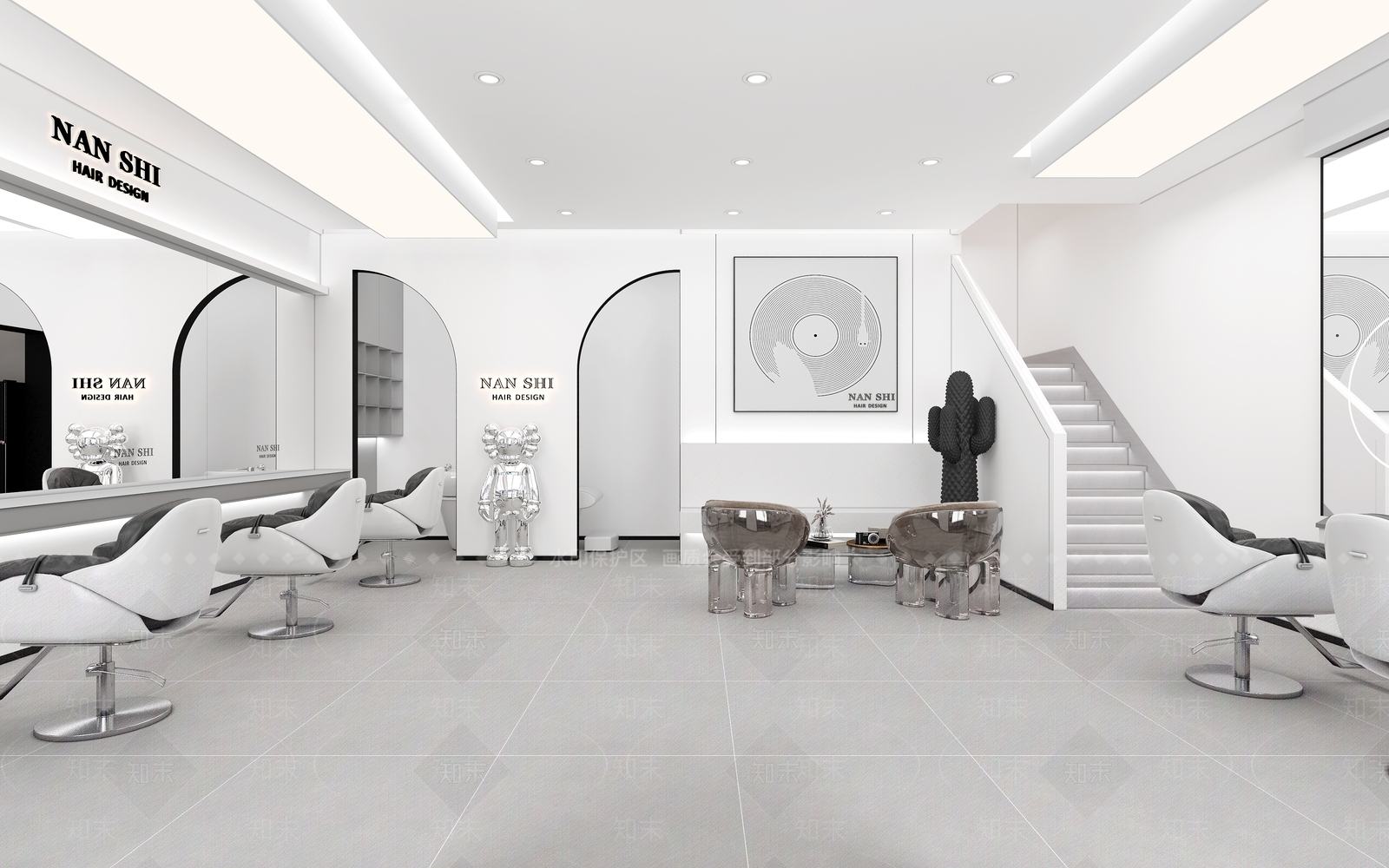 现代美发店3D模型下载【ID:1126445674】