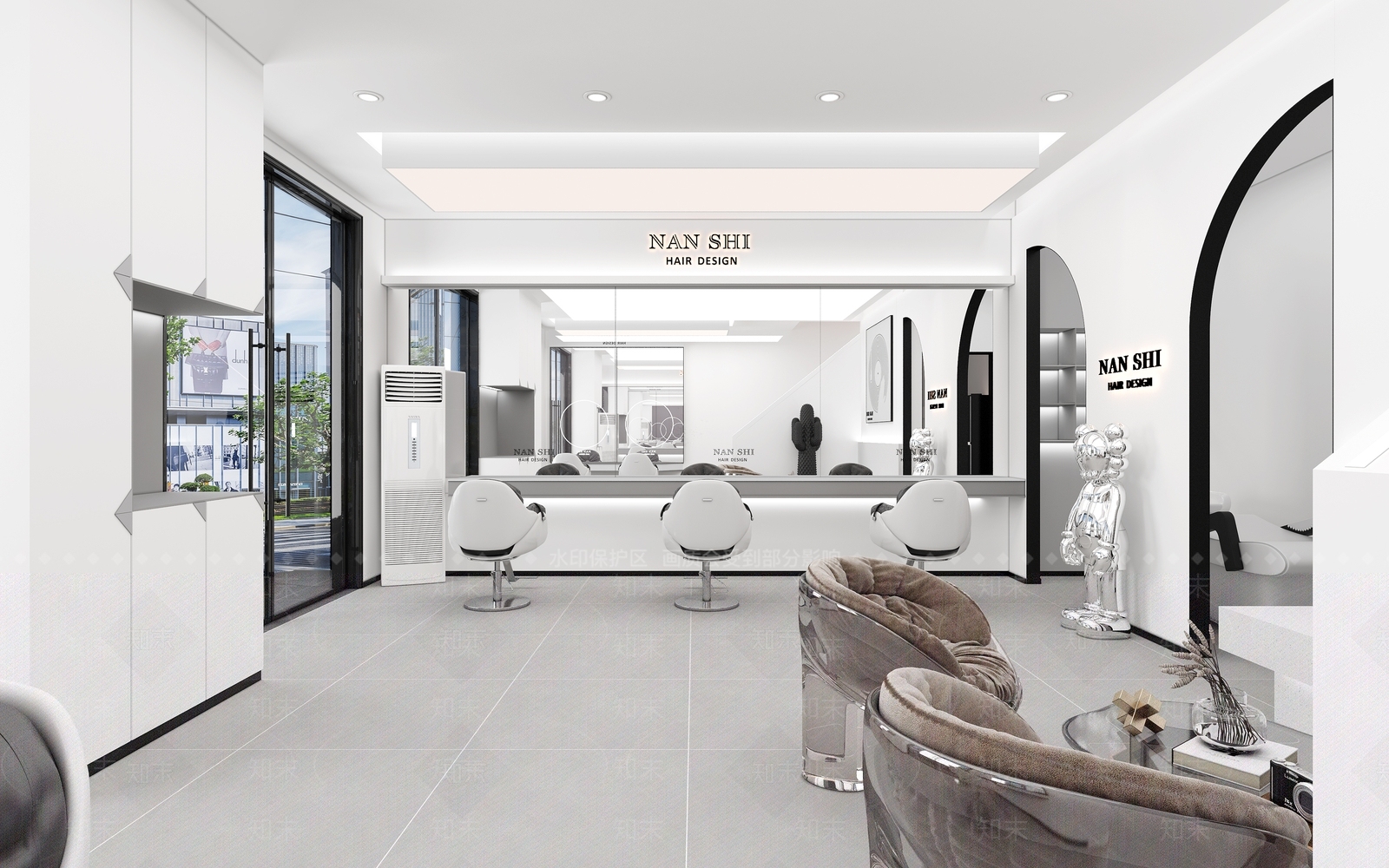 现代美发店3D模型下载【ID:1126445674】