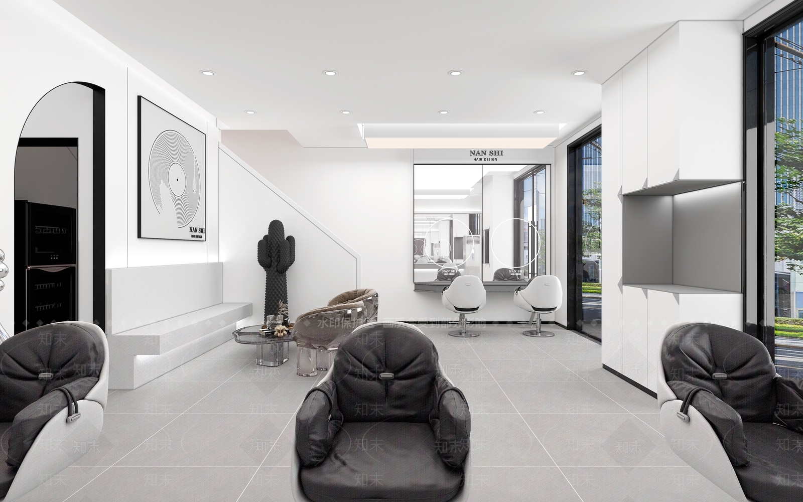 现代美发店3D模型下载【ID:1126445674】