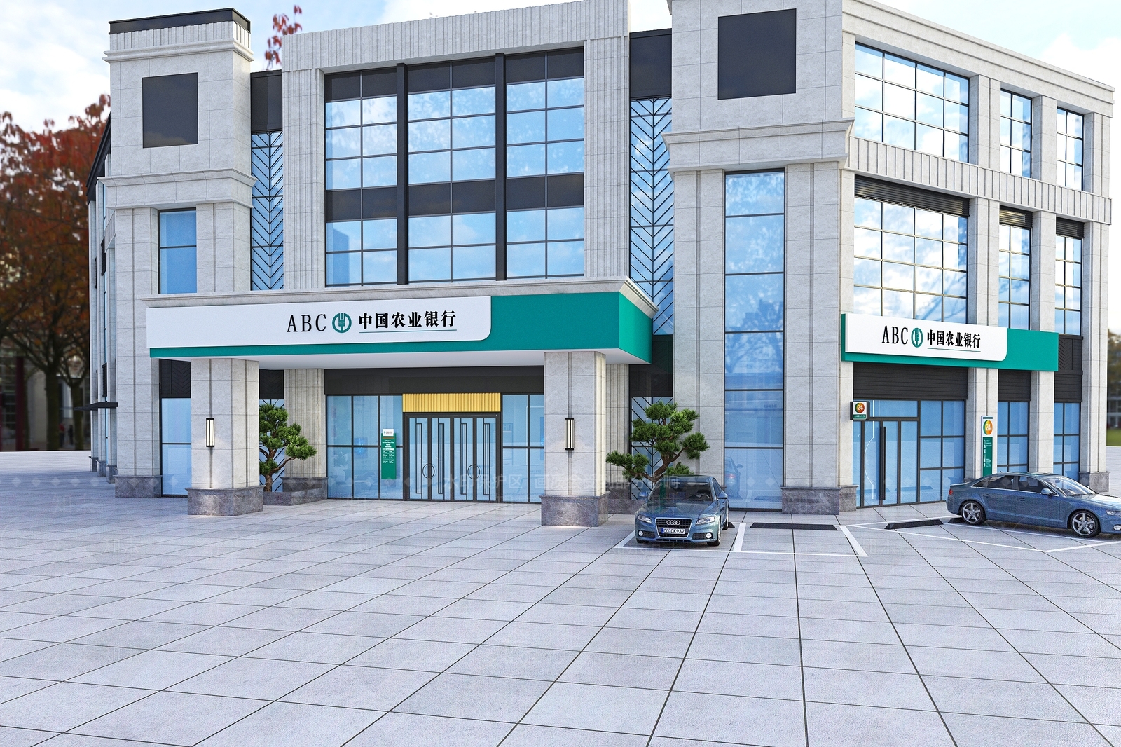 现代农业银行3D模型下载【ID:1126446986】
