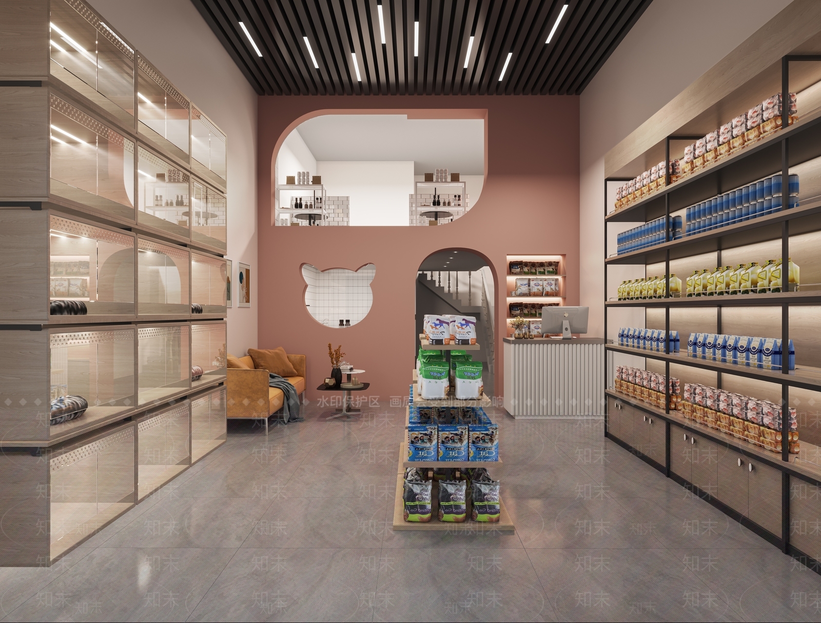 现代宠物店3D模型下载【ID:1126451157】