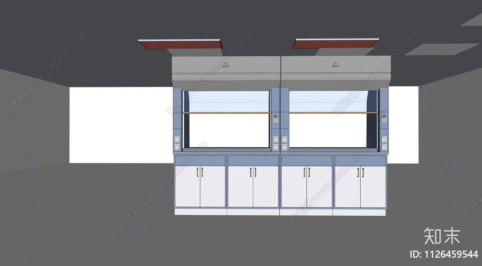 实验室通风柜SU模型下载【ID:1126459544】