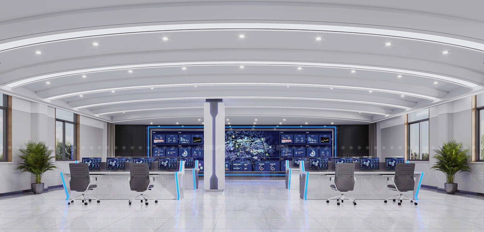 现代中央控制室3D模型下载【ID:1126465399】_知末3d模型网