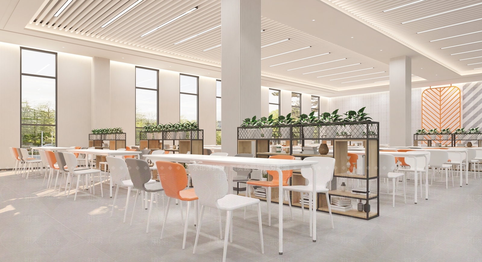 现代大学食堂3D模型下载【ID:1126465575】