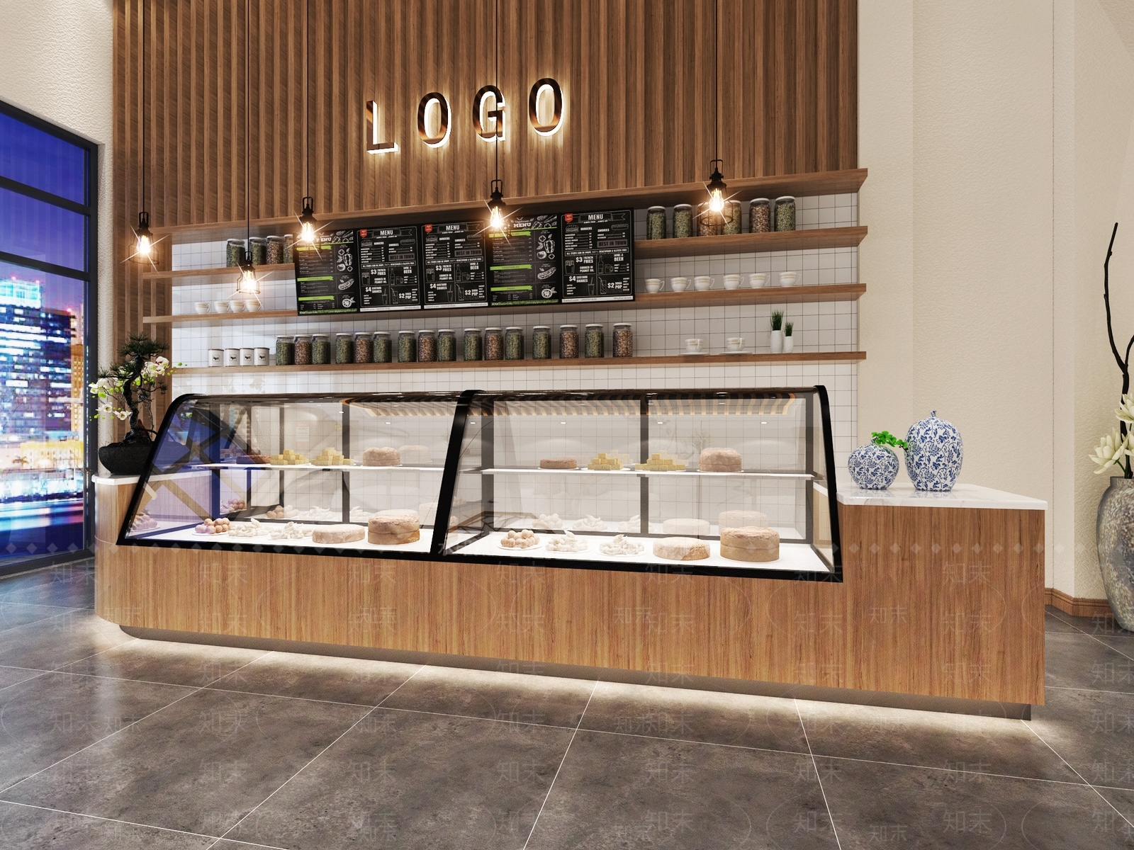 现代甜品面包店3D模型下载【ID:1126478410】