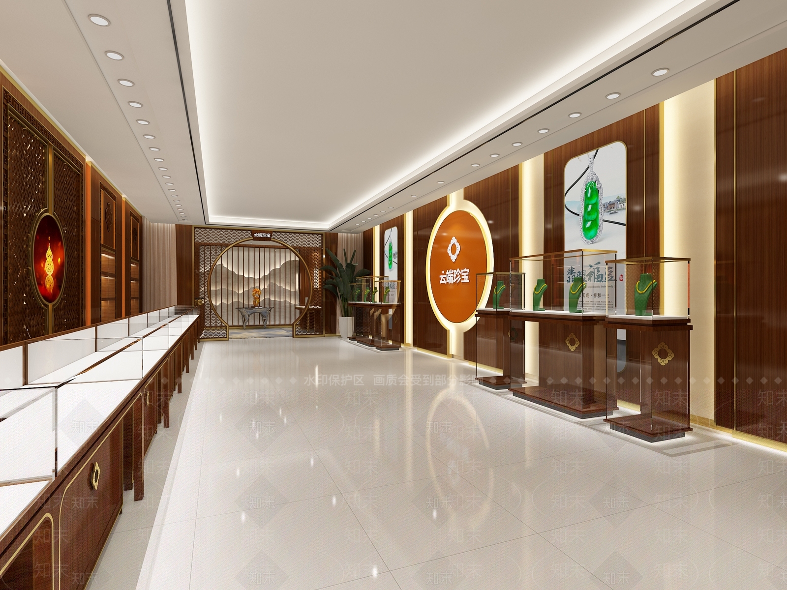 新中式珠宝店3D模型下载【ID:1126486342】