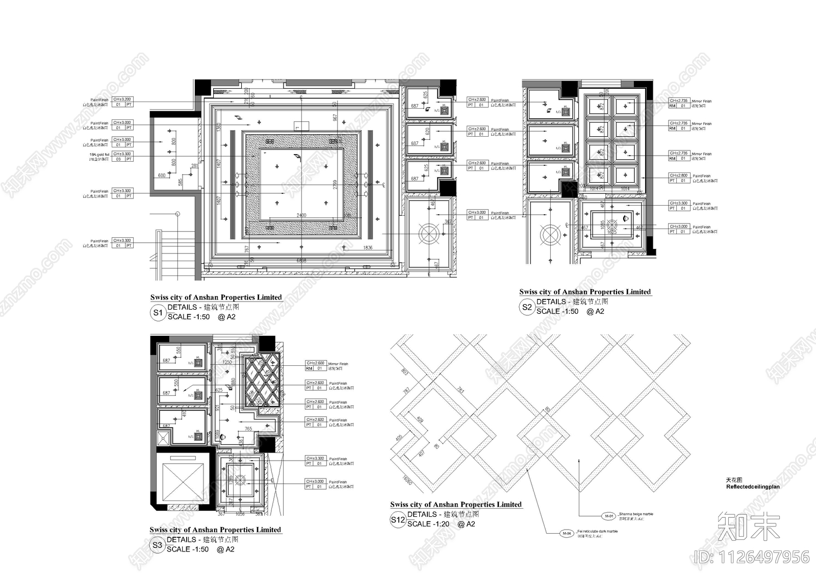 欧式建筑节点大样图cad施工图下载【ID:1126497956】