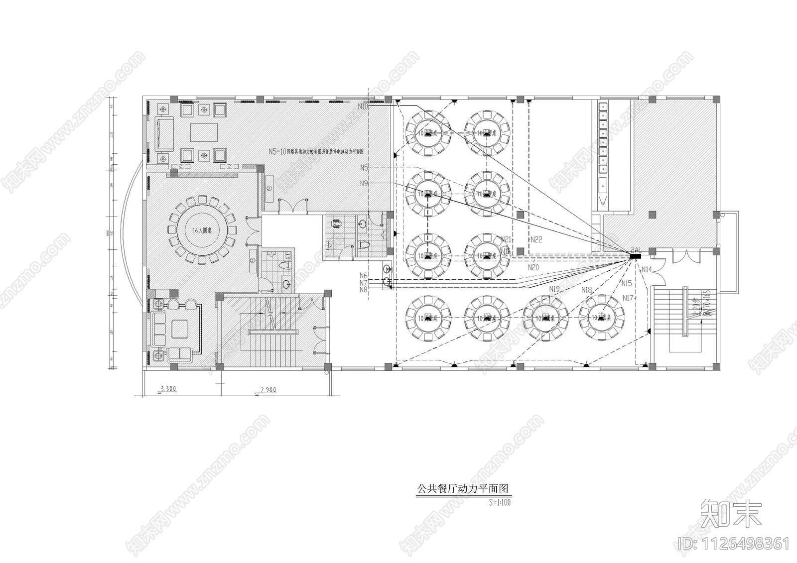 公共餐厅电气施工图下载【ID:1126498361】