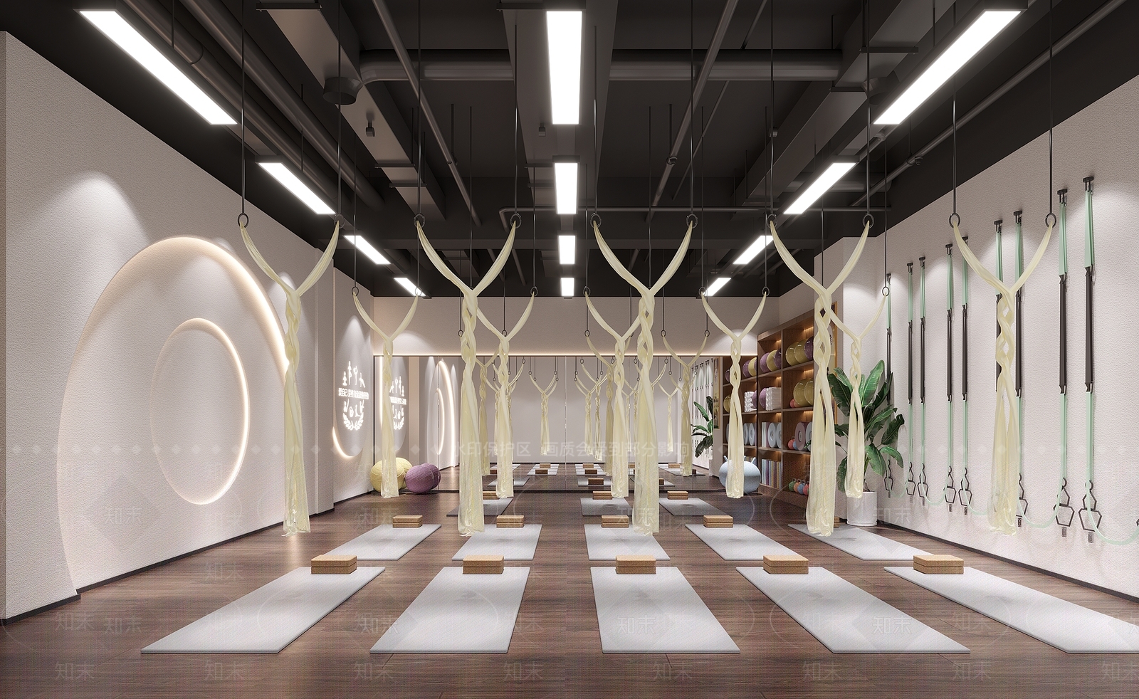 现代瑜伽室3D模型下载【ID:1126501356】