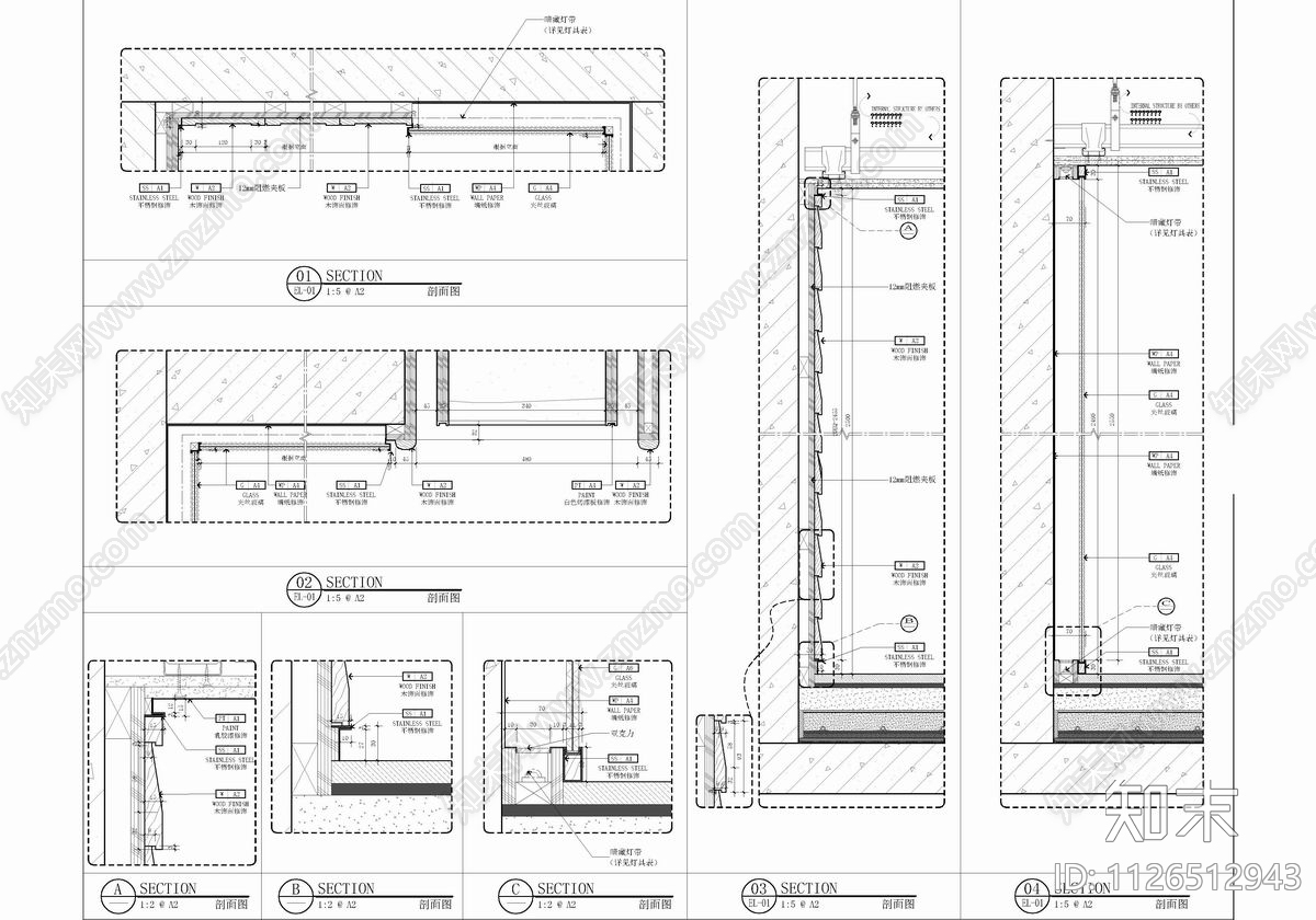 290㎡大平层CADcad施工图下载【ID:1126512943】