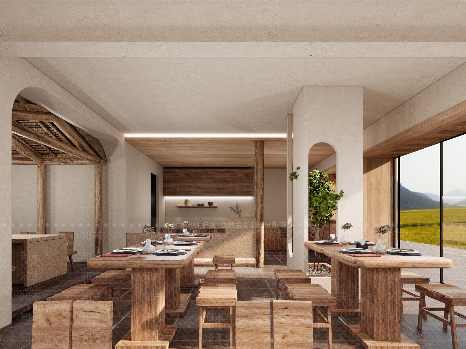 侘寂快餐店SU模型下载【ID:1126513284】