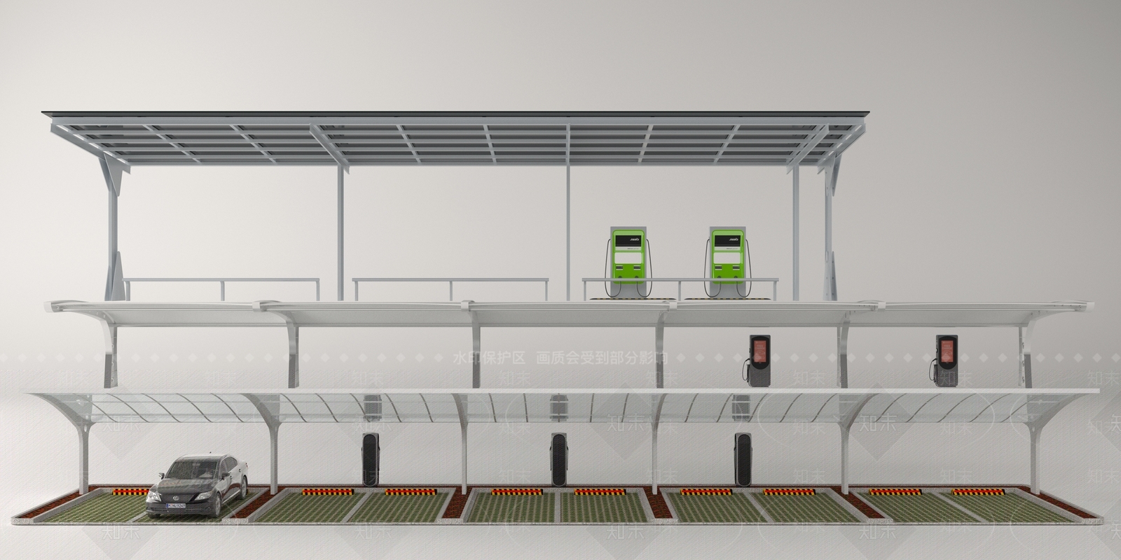 车棚3D模型下载【ID:1126516555】