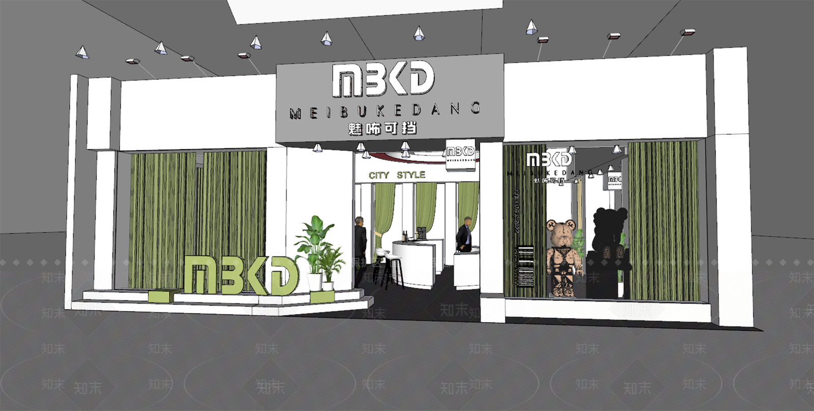 现代展厅SU模型下载【ID:1135017127】