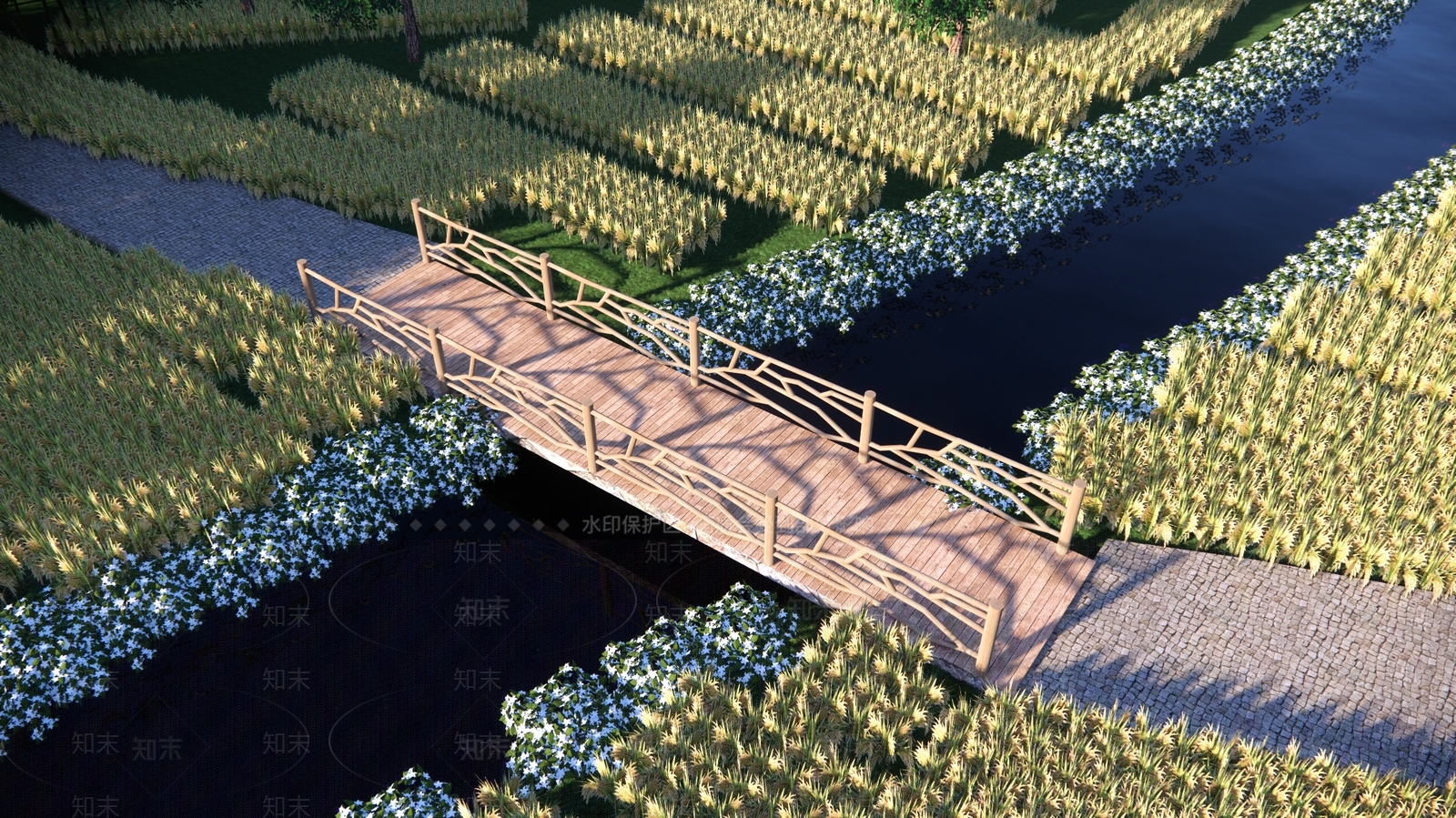 新中式网红景观桥SU模型下载【ID:1126517724】