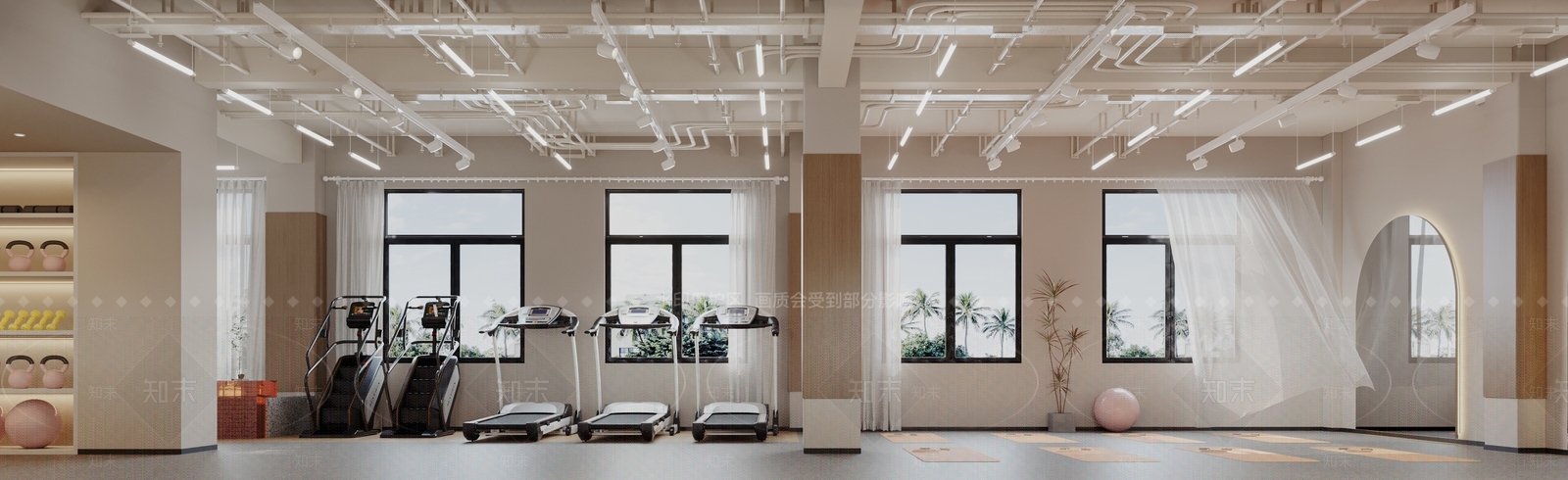 现代瑜伽馆3D模型下载【ID:1126533494】