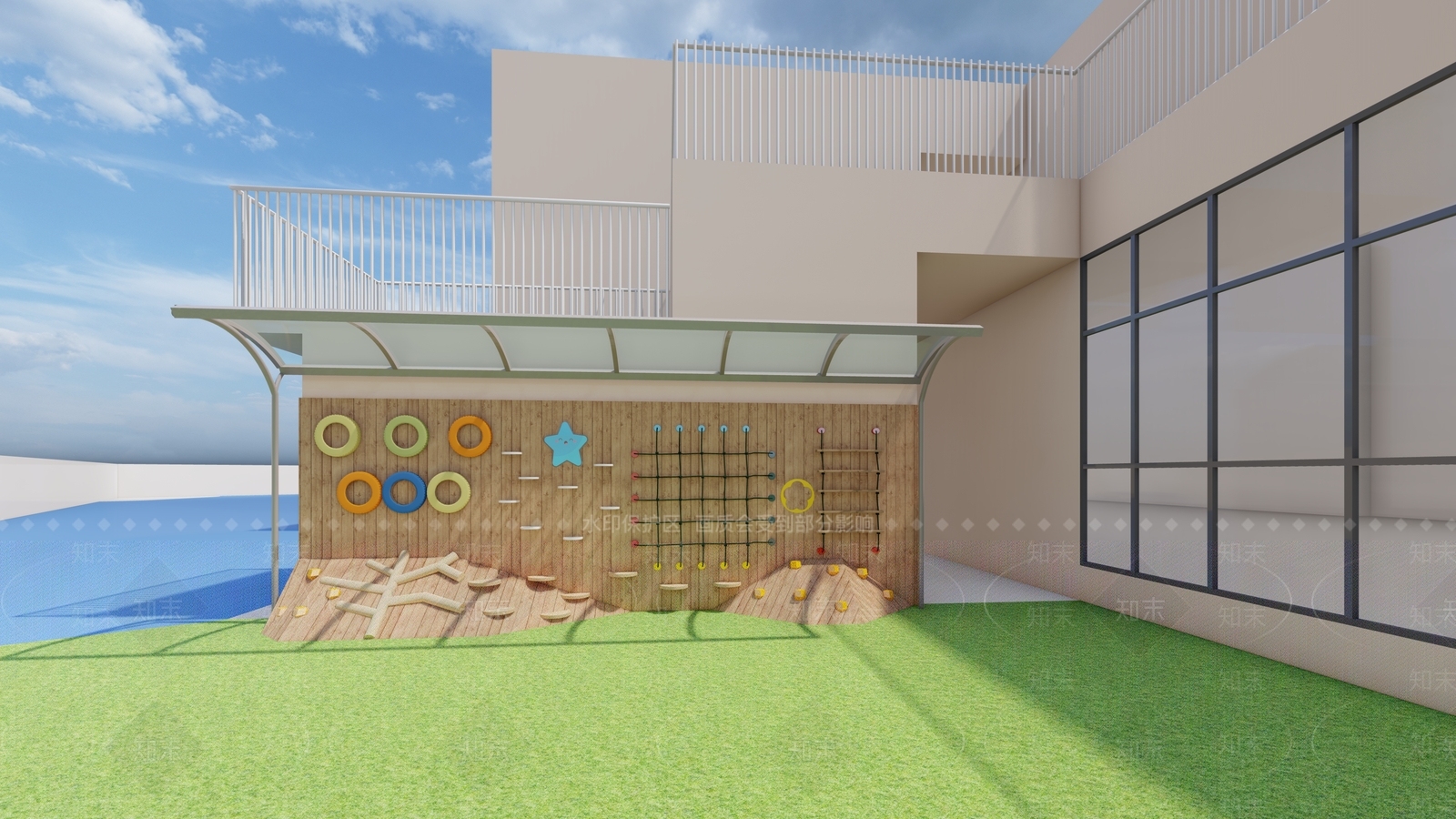 现代儿童攀爬墙SU模型下载【ID:1126537721】