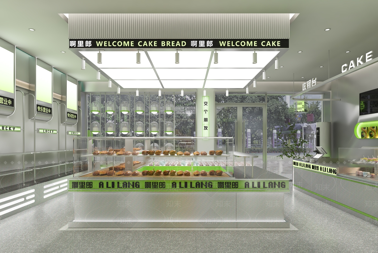 现代甜品面包店3D模型下载【ID:1126537610】