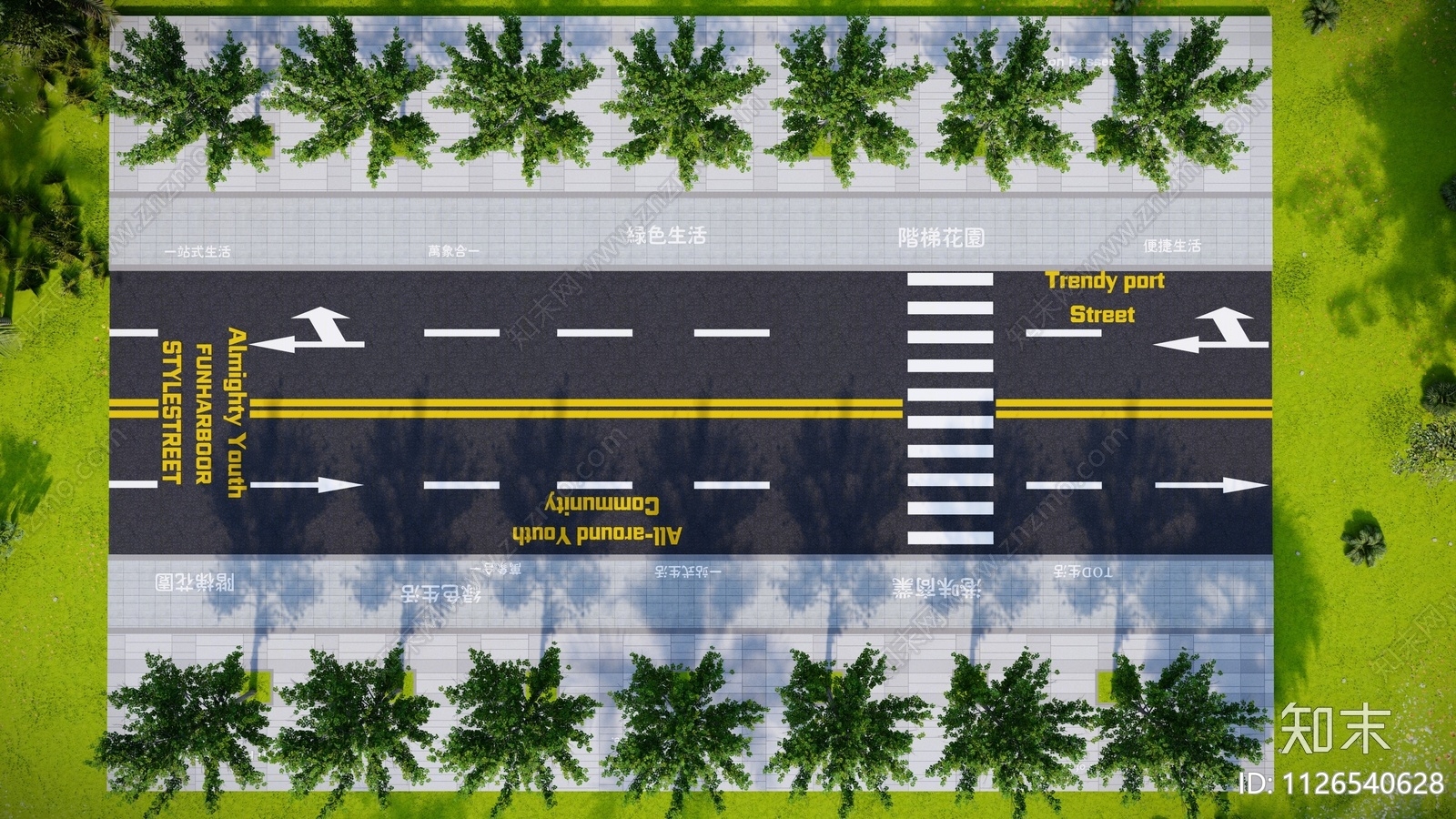 现代道路SU模型下载【ID:1126540628】