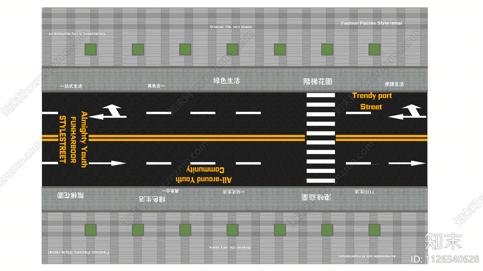 现代道路SU模型下载【ID:1126540628】