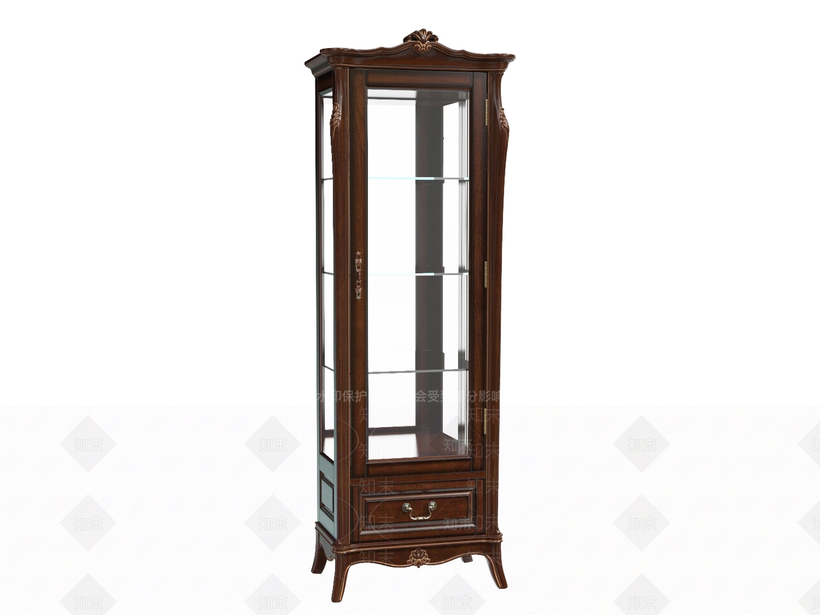 欧式古典酒柜3D模型下载【ID:1126553182】