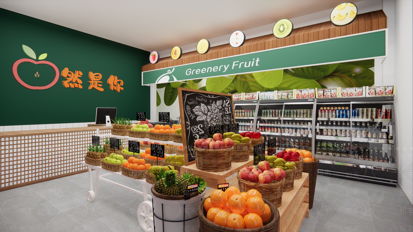 现代超市SU模型下载【ID:1126814530】