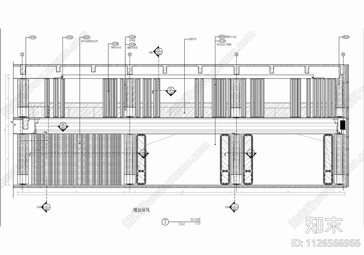 3000㎡四层售楼处及会所CADcad施工图下载【ID:1126566966】