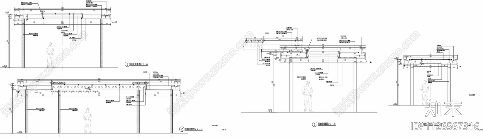 新亚洲山水景观回廊详图施工图下载【ID:1126567316】