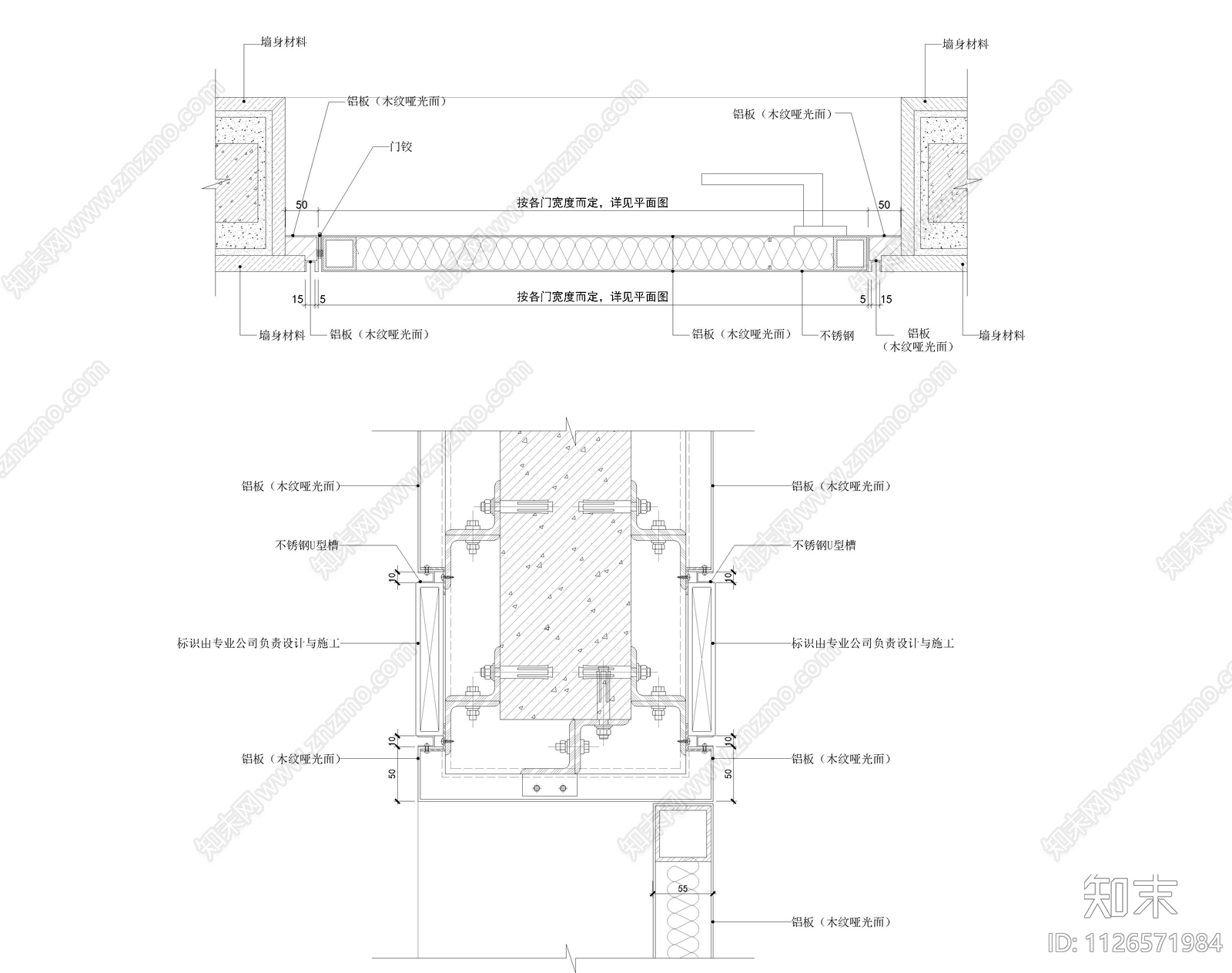 消防门金属板单开门施工图下载【ID:1126571984】