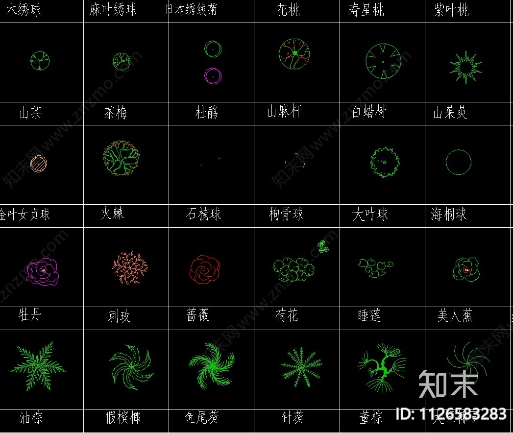 现代植物施工图下载【ID:1126583283】