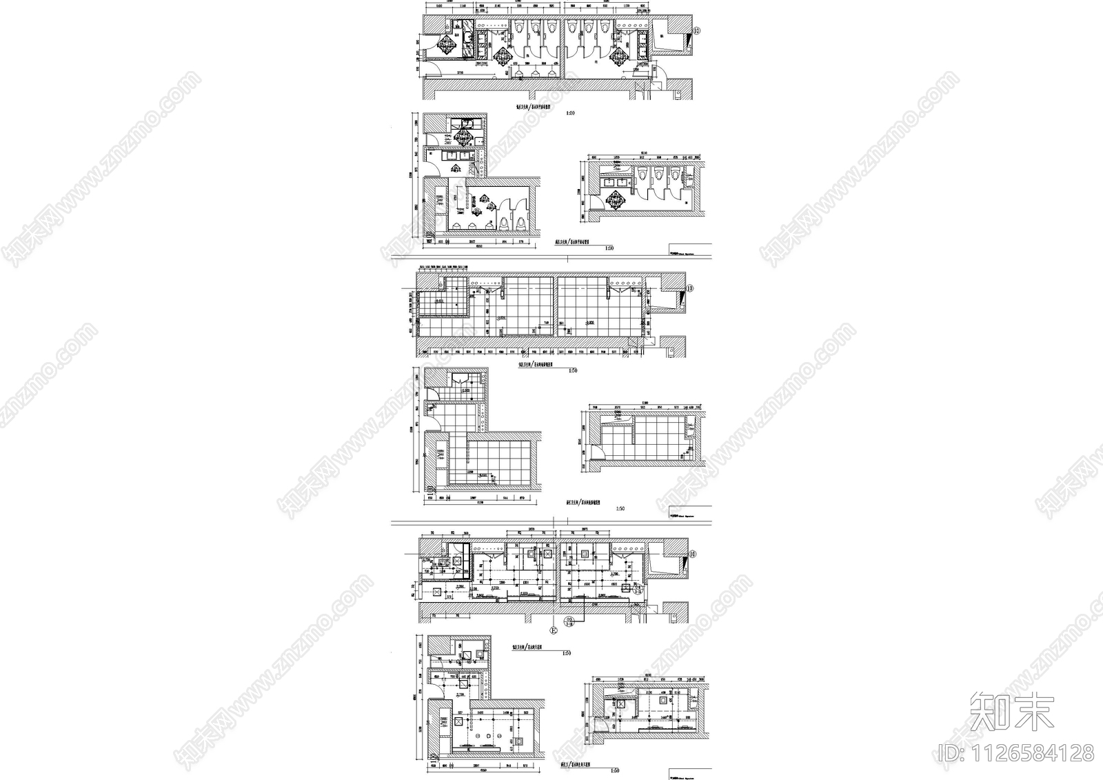 甲级办公楼立面图cad施工图下载【ID:1126584128】