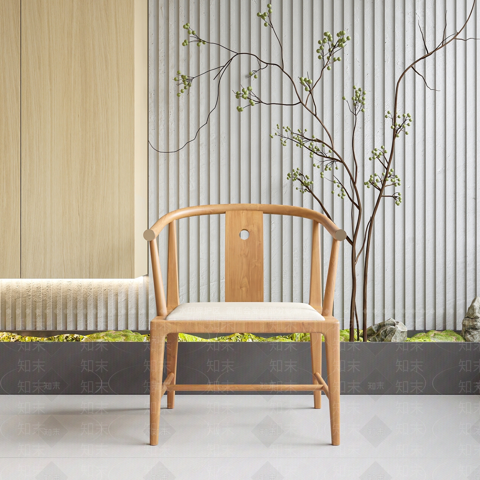 新中式实木圈椅SU模型下载【ID:1126854328】