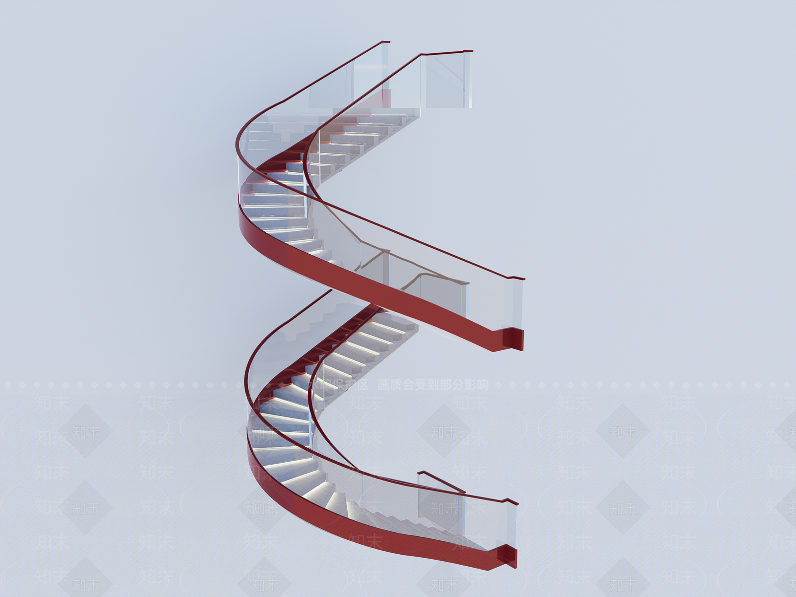 现代旋转楼梯SU模型下载【ID:1126599653】