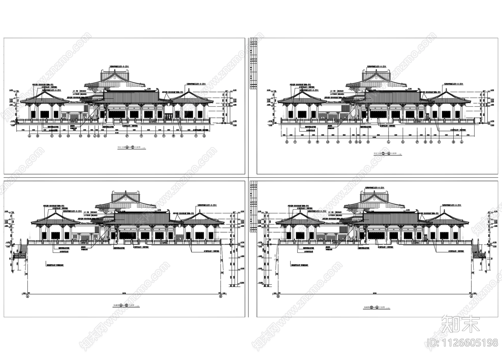 西来寺地藏殿cad施工图下载【ID:1126605198】