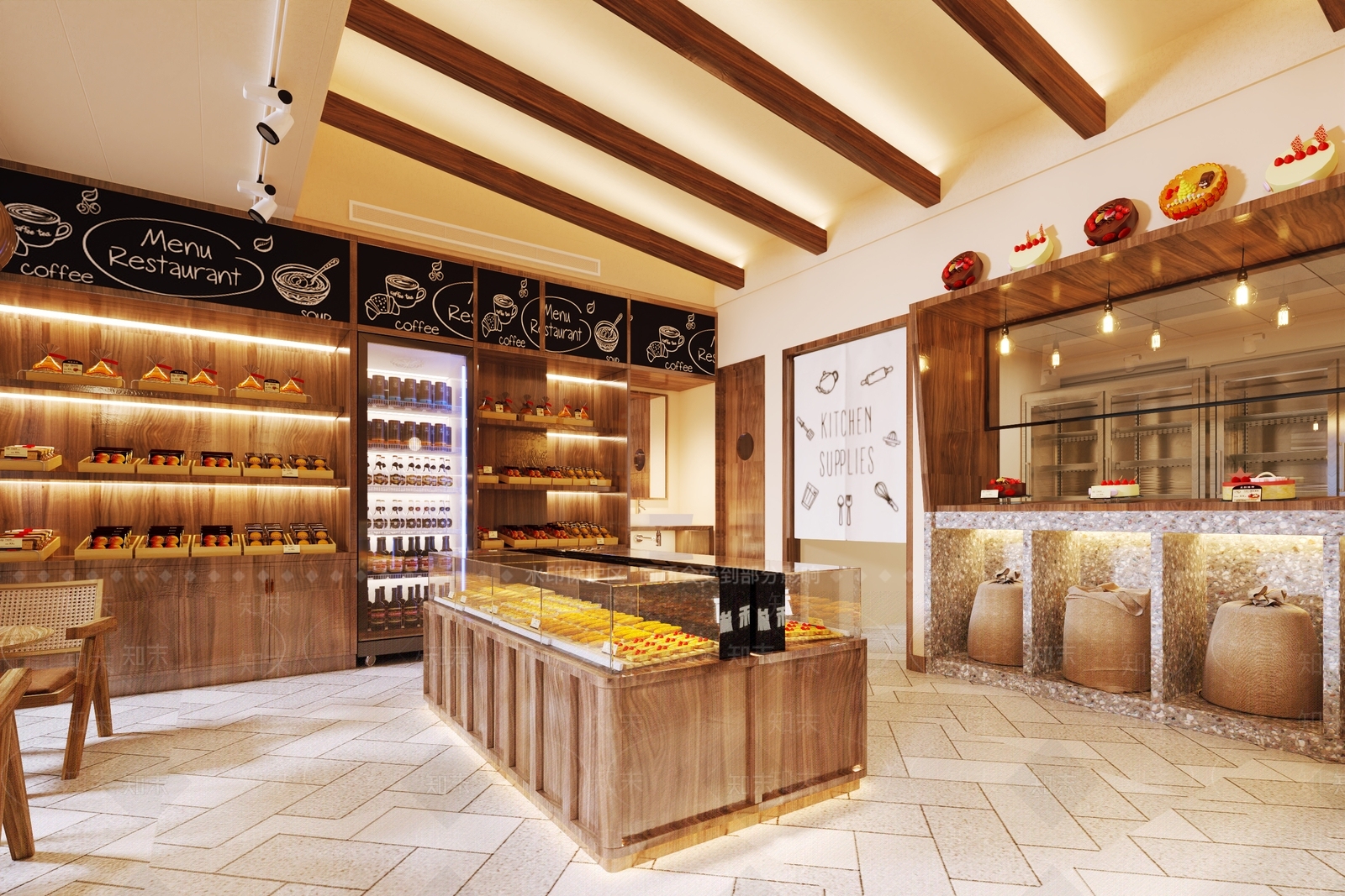 日式甜品面包店3D模型下载【ID:1126618365】