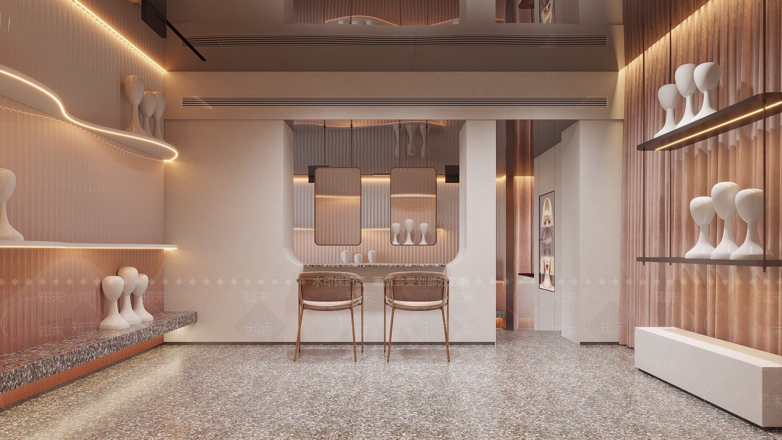 现代假发店3D模型下载【ID:1126606355】