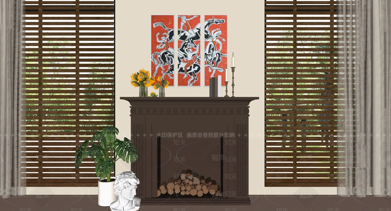 法式壁炉SU模型下载【ID:1126621482】